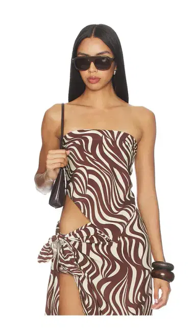 ENZA COSTA Wave Print Scarf Top | Thumbnail 1