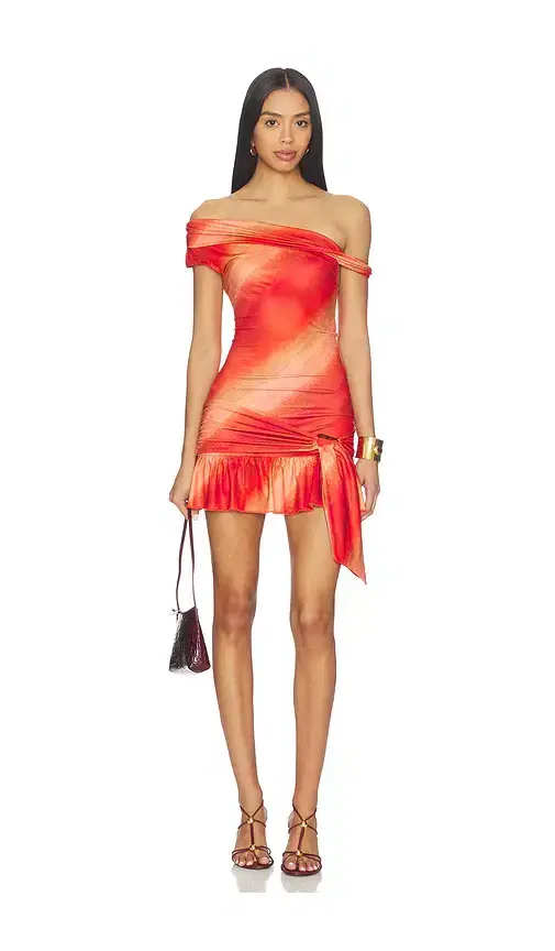 Twist Off Shoulder Mini Dress