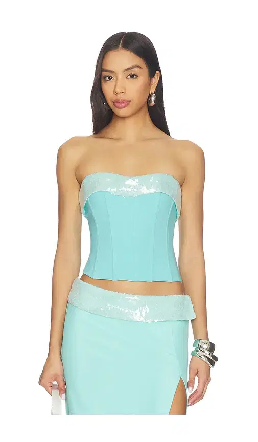 Tiger Mist Sequin Bust Corset