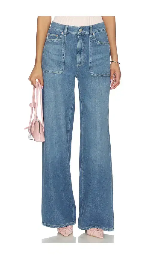 DL Aura Hepburn Wide Leg High Rise Jeans