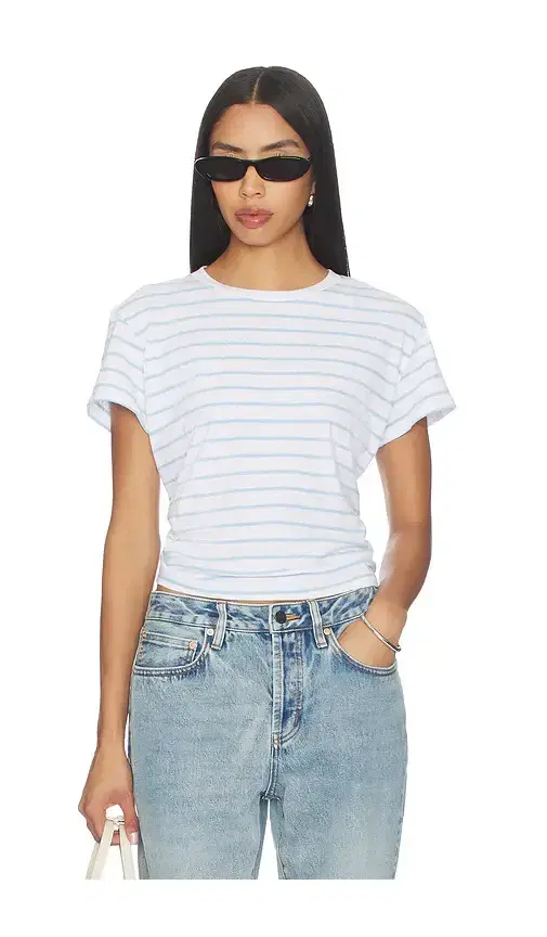 Stripe Boxy Crewneck Tee