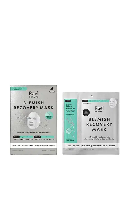 Rael Microcrystal Blemish Recovery Mask 4 Count.