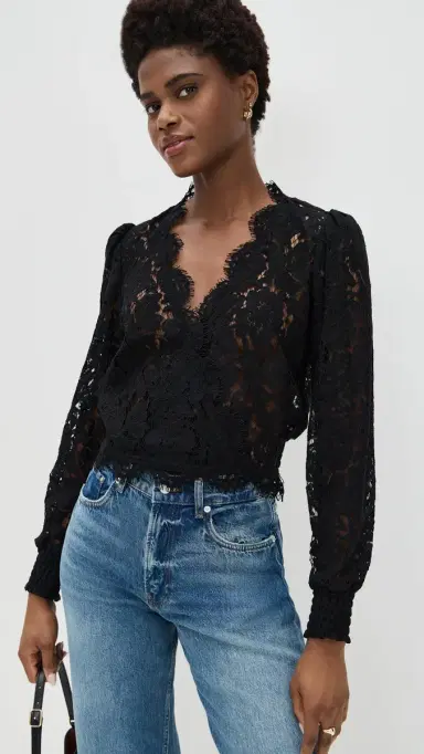 Generation Love Kairi Lace Wrap Blouse | Thumbnail 2 Generation Love Kairi Lace Wrap Blouse | Thumbnail 2