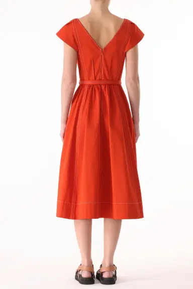 Jason Wu Collection CAP SLEEVE V-NECK STRETCH COTTON DRESS | Thumbnail 6 Jason Wu Collection CAP SLEEVE V-NECK STRETCH COTTON DRESS | Thumbnail 6