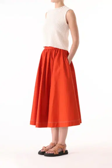 Jason Wu Collection STRETCH COTTON MIDI SKIRT | Thumbnail 4 Jason Wu Collection STRETCH COTTON MIDI SKIRT | Thumbnail 4