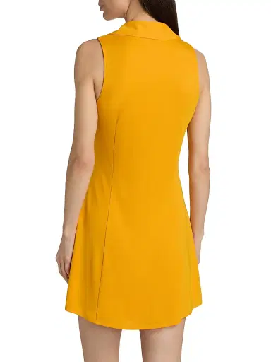 Cinq à Sept Women's Melinda Gathered Mini-Shirtdress - Saffron - Size 16 | Thumbnail 5 Cinq à Sept Women's Melinda Gathered Mini-Shirtdress - Saffron - Size 16 | Thumbnail 5
