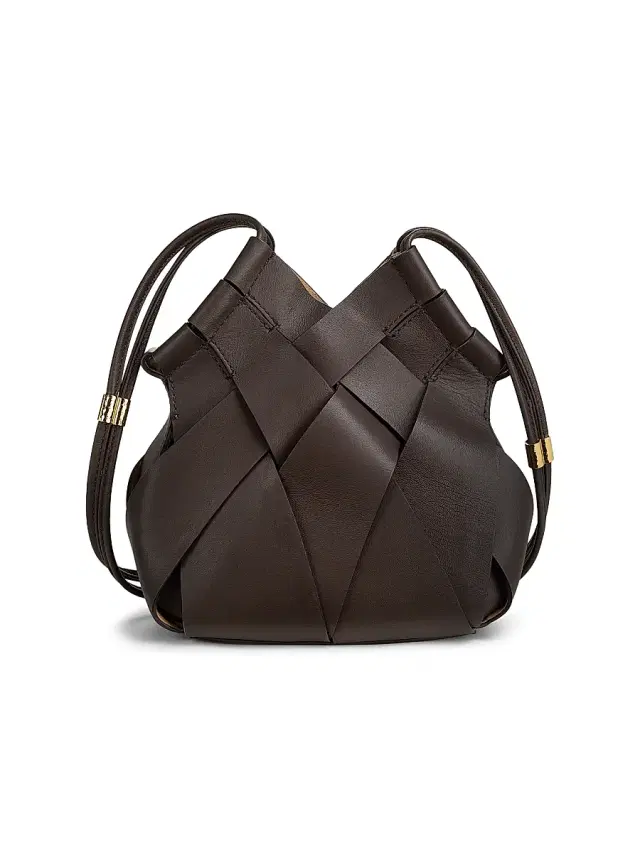Ulla Johnson Women's Charlotte Woven Leather Crossbody Bag - Wenge