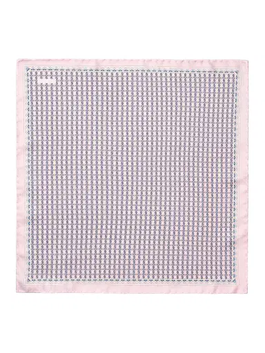 Eton Men's Micro-Geometric Print Silk Pocket Square | Thumbnail 2 Eton Men's Micro-Geometric Print Silk Pocket Square | Thumbnail 2