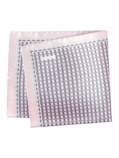 Eton Men's Micro-Geometric Print Silk Pocket Square | Thumbnail 1 Eton Men's Micro-Geometric Print Silk Pocket Square | Thumbnail 1
