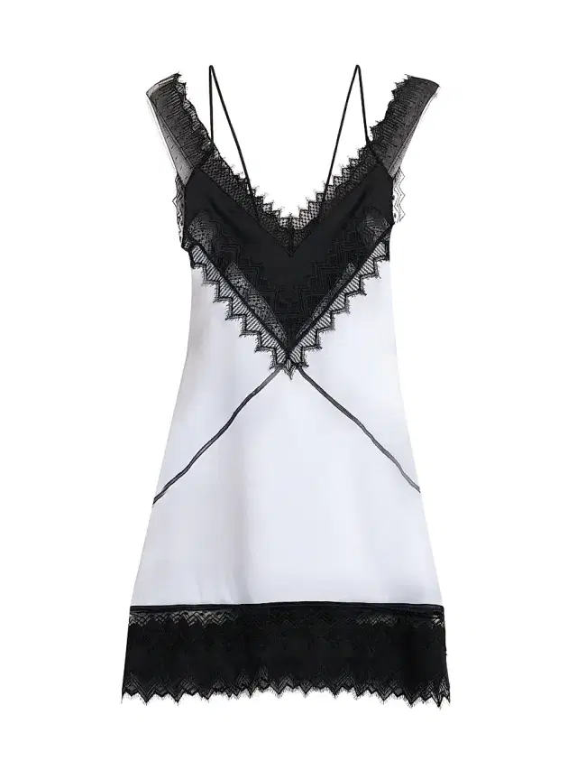 Women's Lace-Trim Mixed-Media Minidress Women's Lace-Trim Mixed-Media Minidress
