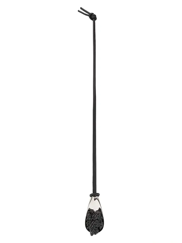 LOEWE Women's  x Paula's Ibiza Caviar Spoon Charm - Palladium Black