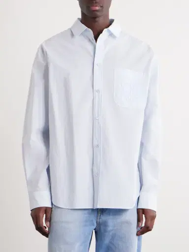 Loewe Paula's Ibiza Logo-Embroidered Cotton-Blend Shirt - Men | Thumbnail 3