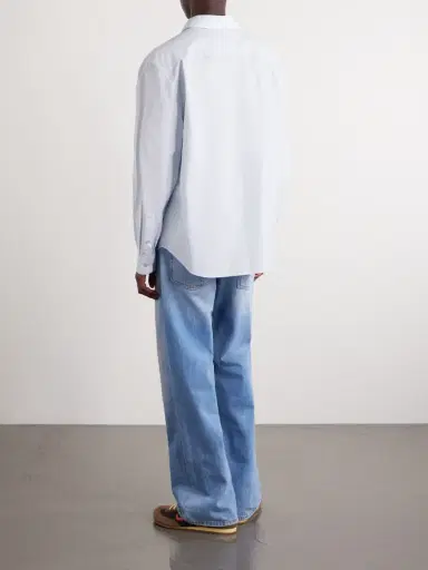 Loewe Paula's Ibiza Logo-Embroidered Cotton-Blend Shirt - Men | Thumbnail 4
