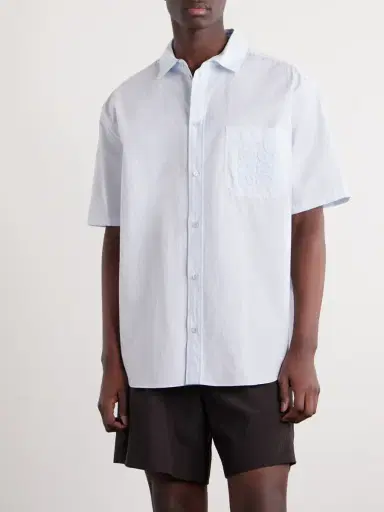 Loewe Paula's Ibiza Logo-Embroidered Cotton-Blend Shirt - Men | Thumbnail 3 Loewe Paula's Ibiza Logo-Embroidered Cotton-Blend Shirt - Men | Thumbnail 3