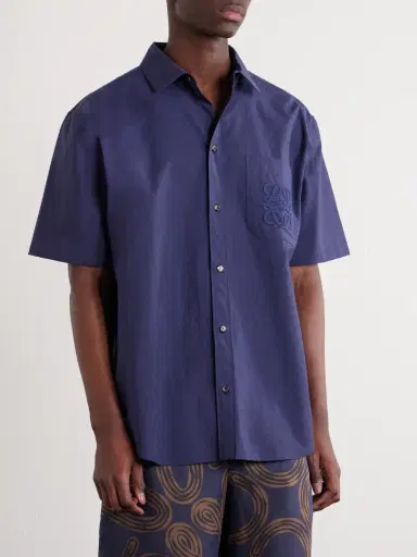 Loewe Paula's Ibiza Logo-Embroidered Cotton-Blend Shirt - Men | Thumbnail 3 Loewe Paula's Ibiza Logo-Embroidered Cotton-Blend Shirt - Men | Thumbnail 3