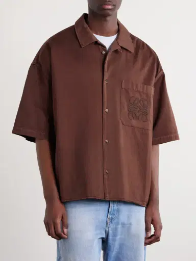 Loewe Paula's Ibiza Logo-Embroidered Cotton Shirt - Men | Thumbnail 3 Loewe Paula's Ibiza Logo-Embroidered Cotton Shirt - Men | Thumbnail 3