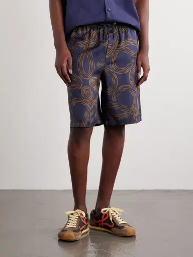 Loewe Paula's Ibiza Straight-Leg Printed Silk Drawstring Shorts - Men | Thumbnail 3 Loewe Paula's Ibiza Straight-Leg Printed Silk Drawstring Shorts - Men | Thumbnail 3
