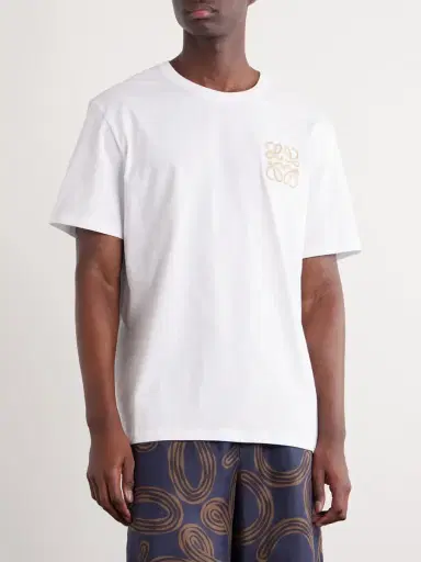 Loewe Paula's Ibiza Logo-Embroidered Cotton T-Shirt - Men | Thumbnail 3 Loewe Paula's Ibiza Logo-Embroidered Cotton T-Shirt - Men | Thumbnail 3