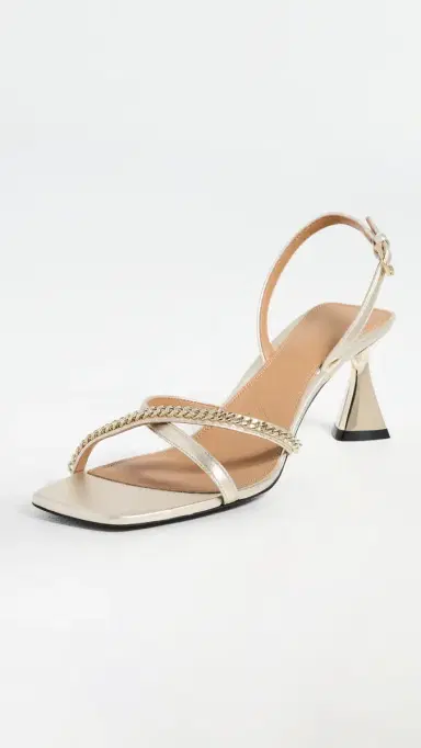 Stella McCartney Elsa Metallic Heeled Chain Sandals 65mm | Thumbnail 2 Stella McCartney Elsa Metallic Heeled Chain Sandals 65mm | Thumbnail 2