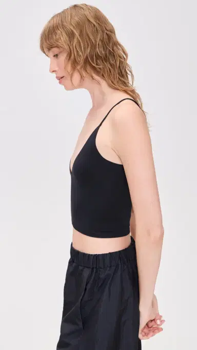 Free People Round Two Skinny Strap Bralette Black M/L | Thumbnail 5