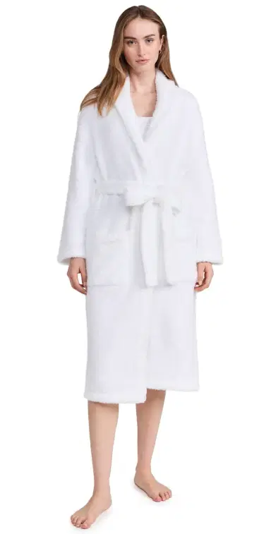 Barefoot Dreams CozyChic Adult Robe White | Thumbnail 1