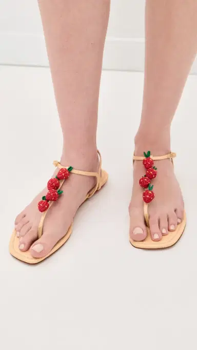 Aquazzura Fragolina Sugar Sandals | Thumbnail 3 Aquazzura Fragolina Sugar Sandals | Thumbnail 3