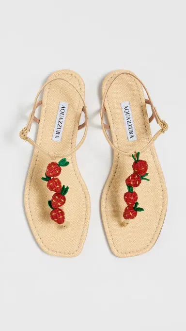 Aquazzura Fragolina Sugar Sandals | Thumbnail 6 Aquazzura Fragolina Sugar Sandals | Thumbnail 6