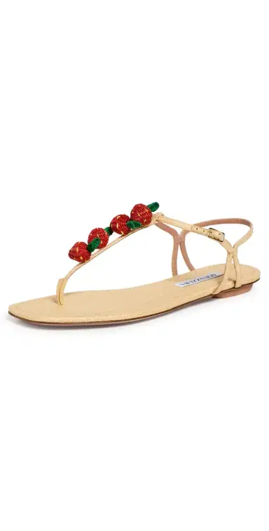 Aquazzura Fragolina Sugar Sandals | Thumbnail 1 Aquazzura Fragolina Sugar Sandals | Thumbnail 1