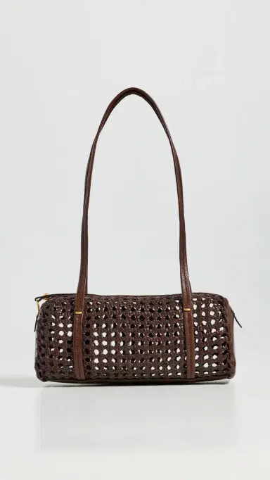 Madewell The Brioche Mini Shoulder Bag In Open Leather Cherry Wood One Size | Thumbnail 2