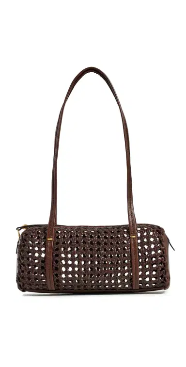 Madewell The Brioche Mini Shoulder Bag In Open Leather Cherry Wood One Size | Thumbnail 1