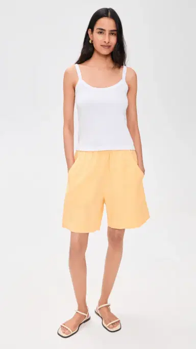 DONNI. DONNI. The Baby Rib Scallop Tank Powder L | Thumbnail 5