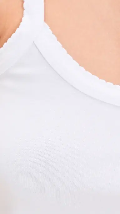 DONNI. DONNI. The Baby Rib Scallop Tank Powder L | Thumbnail 6