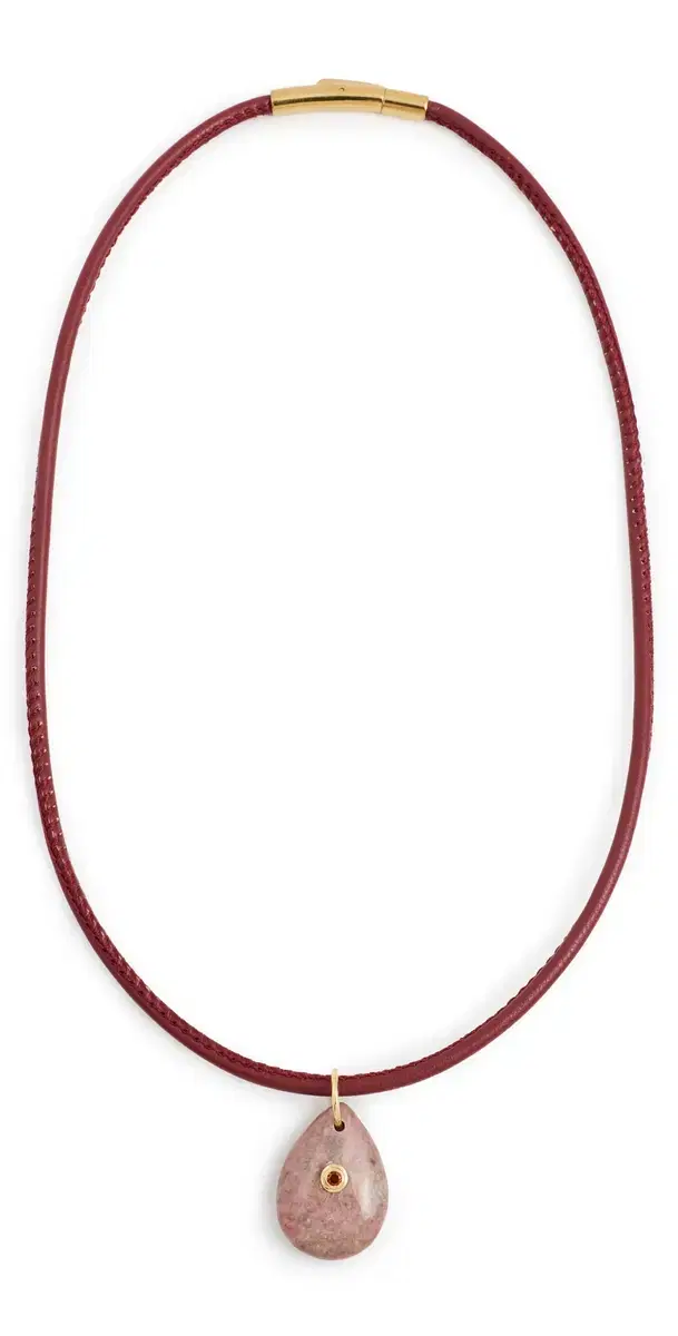 Scarlet Stone Necklace Red Stone One Size