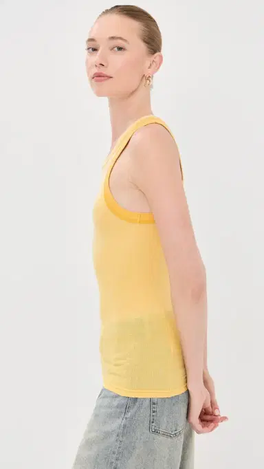 Acne Studios Sleeveless T-Shirt Light Yellow S/M | Thumbnail 4 Acne Studios Sleeveless T-Shirt Light Yellow S/M | Thumbnail 4
