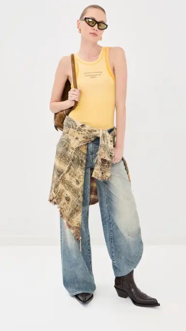 Acne Studios Sleeveless T-Shirt Light Yellow S/M | Thumbnail 5 Acne Studios Sleeveless T-Shirt Light Yellow S/M | Thumbnail 5
