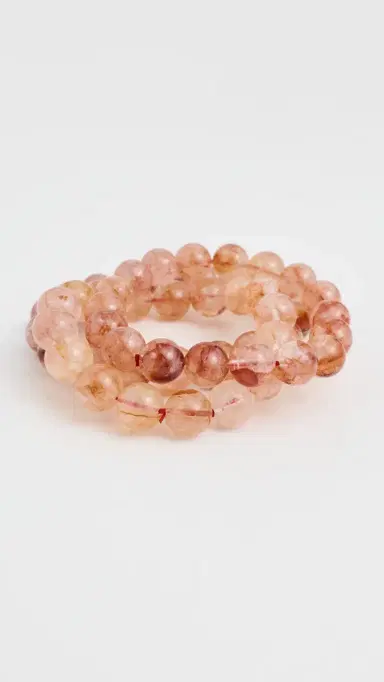 Alexa Leigh Blush Beaded Bracelet Stack Natural | Thumbnail 2 Alexa Leigh Blush Beaded Bracelet Stack Natural | Thumbnail 2