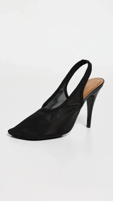 Stella McCartney Slingback Stretch Mesh Pumps Black | Thumbnail 2 Stella McCartney Slingback Stretch Mesh Pumps Black | Thumbnail 2
