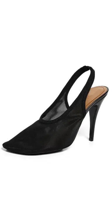 Stella McCartney Slingback Stretch Mesh Pumps Black | Thumbnail 1 Stella McCartney Slingback Stretch Mesh Pumps Black | Thumbnail 1