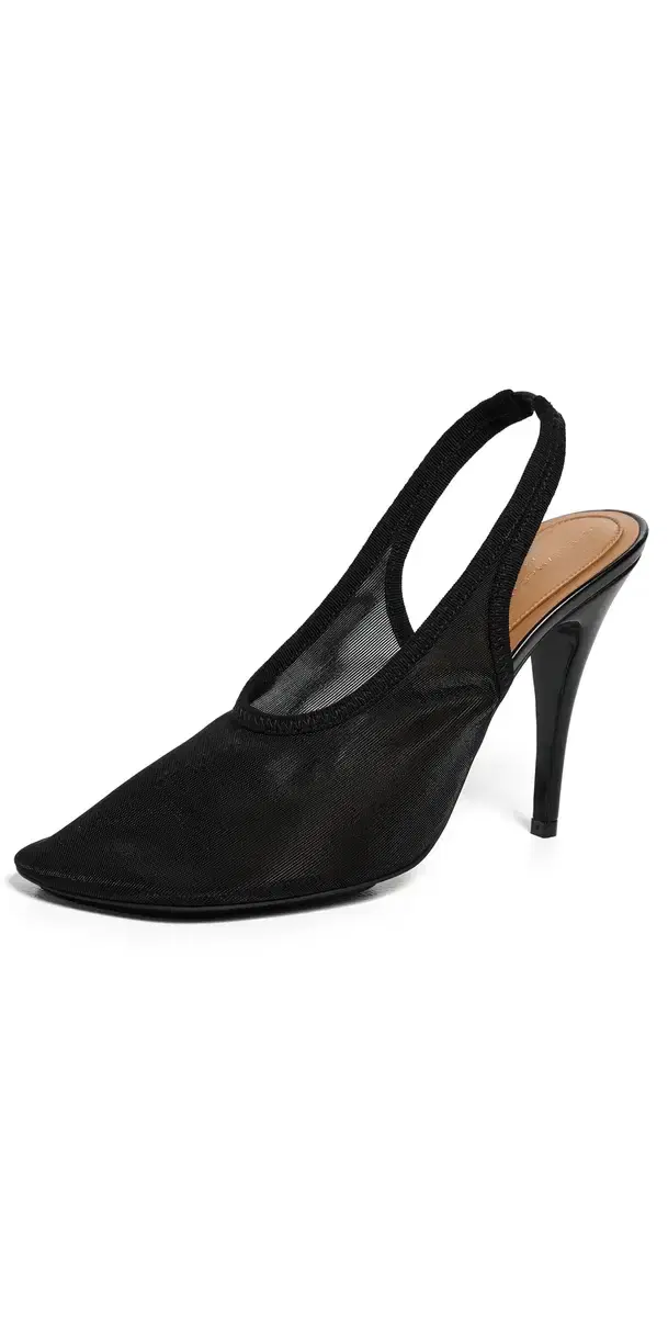 Stella McCartney Slingback Stretch Mesh Pumps Black