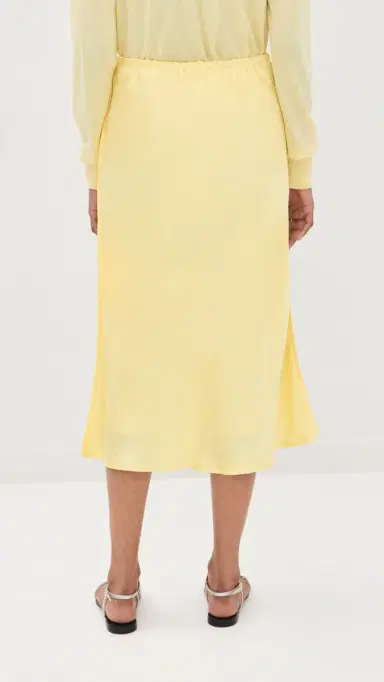 Jil Sander Satin Midi Skirt Pastel Yellow | Thumbnail 4 Jil Sander Satin Midi Skirt Pastel Yellow | Thumbnail 4