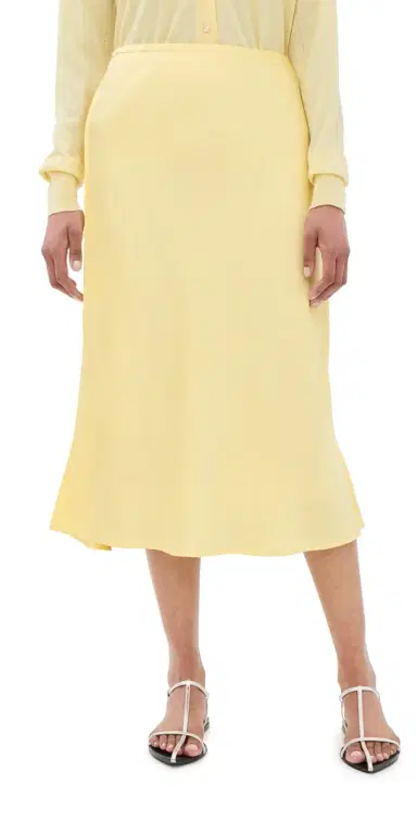 Jil Sander Satin Midi Skirt Pastel Yellow | Thumbnail 1 Jil Sander Satin Midi Skirt Pastel Yellow | Thumbnail 1
