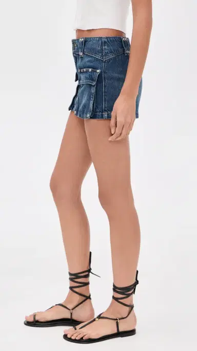 Free People Hera Studded Denim Mini Skirt | Thumbnail 4