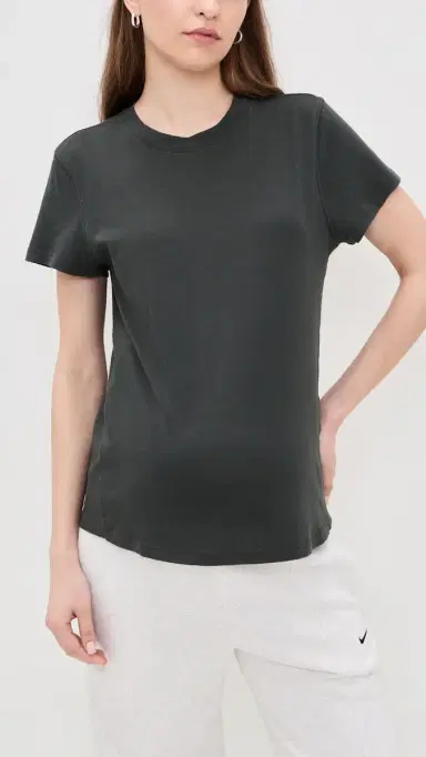Hatch The Washed Cotton Crew Neck Tee Washed Black S | Thumbnail 3
