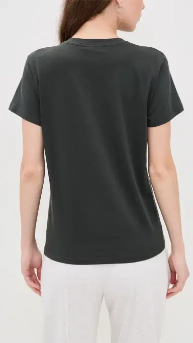 Hatch The Washed Cotton Crew Neck Tee Washed Black S | Thumbnail 4
