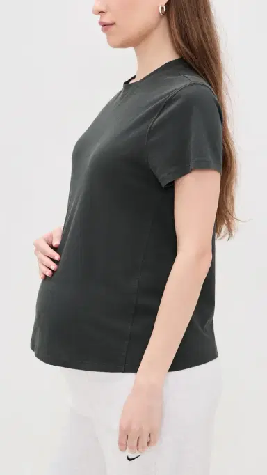 Hatch The Washed Cotton Crew Neck Tee Washed Black S | Thumbnail 5