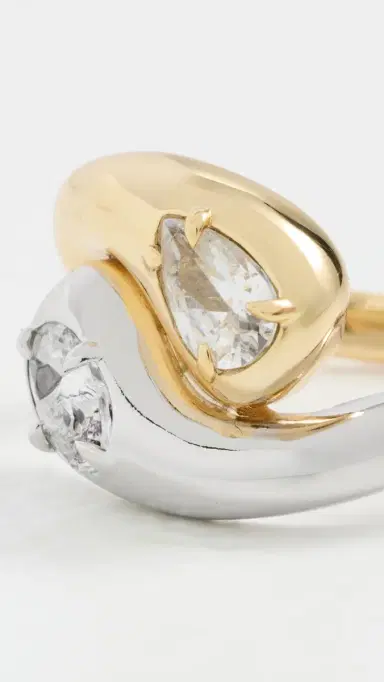 Luv Aj The Bianco Nero Interlock Ring Two-Tone | Thumbnail 4