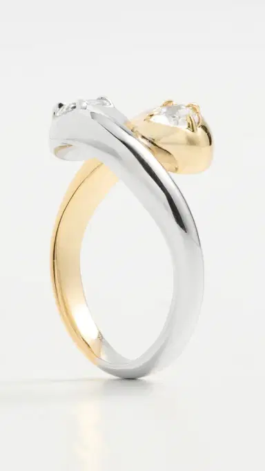 Luv Aj The Bianco Nero Interlock Ring Two-Tone | Thumbnail 5