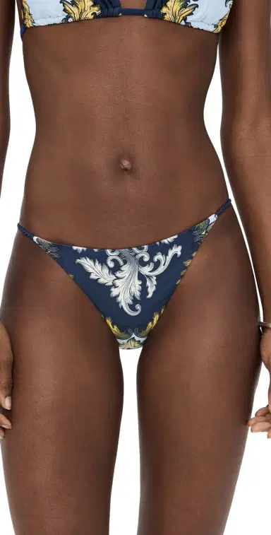 PQ Swim x AICE + OIVIA Rope Full Bikini Bottoms Antique Scroll | Thumbnail 1