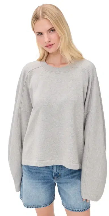 Closed Gathered Sweatshirt Light Grey elange | Thumbnail 1 Closed Gathered Sweatshirt Light Grey elange | Thumbnail 1