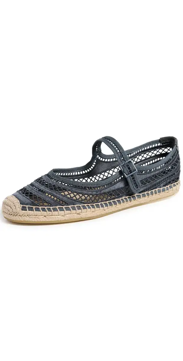 Tory Burch Open Weave Mary Jane Espadrilles Bluestone